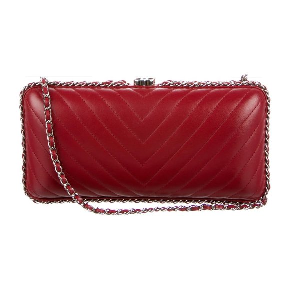 CHANEL Chevron Chain Around Clutch - Picture 1 of 5